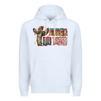 White Stuck on You Premium Hoodie - CowhideDigitalArt