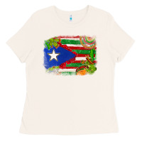 Bone Mexico and Puerto Rico flag Ladies Tee - texasbilliewilder