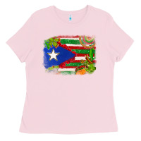 Mexico And Puerto Rico Flag Ladies Tee | Teevron