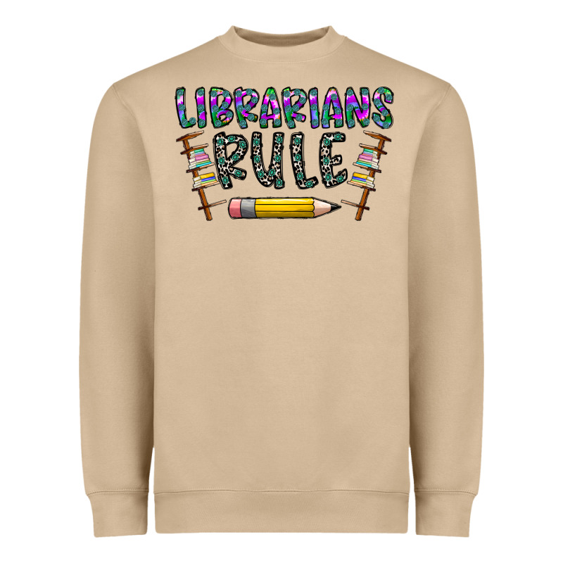 Librarians Rule Heavyweight Sweatshirt by CowhideDigitalArt | Teevron