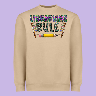 Librarians Rule Heavyweight Sweatshirt Designed By Cowhidedigitalart