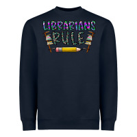 Navy librarians rule Heavyweight Sweatshirt - CowhideDigitalArt