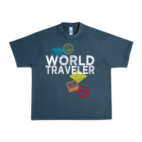 World Traveler Passport Stamp Gift Shirt For Men And Women T Shirt Urban Heavy Tee | Teevron