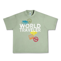 Oil Green world traveler passport stamp gift shirt for men and women t shirt Urban Heavy Tee - trangStudio