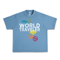 Pebble Blue world traveler passport stamp gift shirt for men and women t shirt Urban Heavy Tee - trangStudio