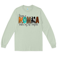 Matcha Being a Momma Makes My Life Complete Long Sleeve Tee - CowCowDesign