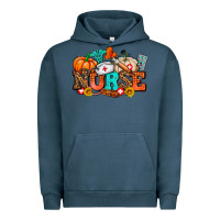 Pigment Midnight Navy nurse with fall element Urban Hoodie - AdoDesignShop