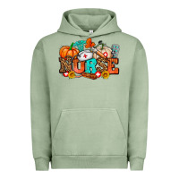 Pigment Oil Green nurse with fall element Urban Hoodie - AdoDesignShop