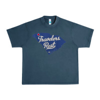 Midnight Navy travelers rest south carolina sc map Urban Heavy Tee - trangStudio