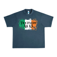 Midnight Navy Tiocfaidh Ar La Vintage Ireland Irish Flag Gifts For Men Urban Heavy Tee - trangStudio