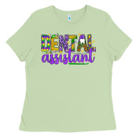Matcha Mardi Gras Dental Assistant Ladies Tee - NancyCooperArtShop