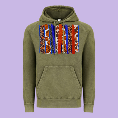 Basketball Brushstroke Vintage Hoodie Designed By Howdyjamesfarm