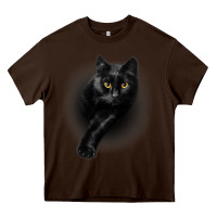 Chocolate Brown Black Cat Yellow EyesCats Tee Shirt Gifts Heavy Core Tee - trangStudio