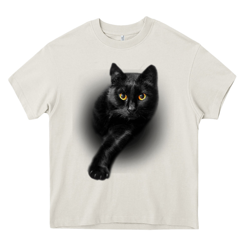 Black Cat Yellow Eyescats Tee Shirt Gifts Heavy Core Tee by trangStudio | Teevron