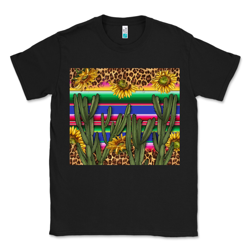 Western Desert With Leopard And Sunflowers Tumbler Tbs Classic Tee by TumblerDesignByShophia | Teevron