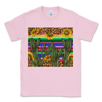 Bubblegum Pink western desert with leopard and sunflowers tumbler tbs Classic Tee - TumblerDesignByShophia