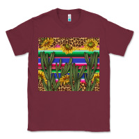 Burgundy western desert with leopard and sunflowers tumbler tbs Classic Tee - TumblerDesignByShophia