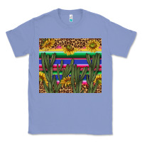 Colony Blue western desert with leopard and sunflowers tumbler tbs Classic Tee - TumblerDesignByShophia