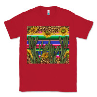Red western desert with leopard and sunflowers tumbler tbs Classic Tee - TumblerDesignByShophia
