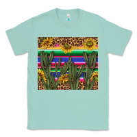 Seafoam western desert with leopard and sunflowers tumbler tbs Classic Tee - TumblerDesignByShophia