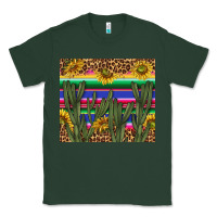 Sports Green western desert with leopard and sunflowers tumbler tbs Classic Tee - TumblerDesignByShophia