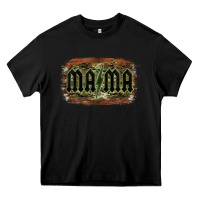 Black Camouflage Patterned Mama Tried Heavy Core Tee - Bettercallsaul