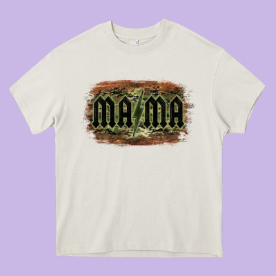 Camouflage Patterned Mama Tried Heavy Core Tee Designed By Bettercallsaul