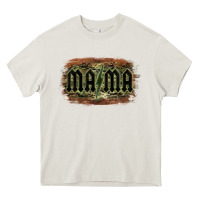 Cream Camouflage Patterned Mama Tried Heavy Core Tee - Bettercallsaul