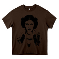 Chocolate Brown vintage leia Heavy Core Tee - trangStudio
