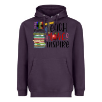 Plum teach love inspire Heavyweight Hoodie - BarkalooDesign