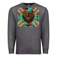 Charcoal Heather bear native american  tumbler Premium Sweatshirt - BarkalooDesign