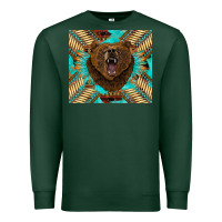 Sports Green bear native american  tumbler Premium Sweatshirt - BarkalooDesign