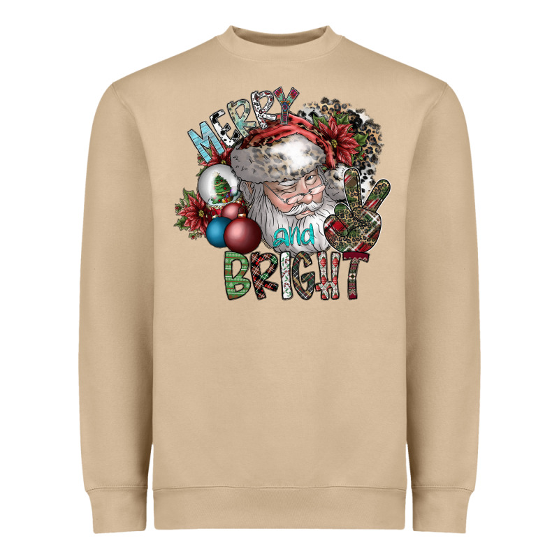 Merry And Bright Heavyweight Sweatshirt by SublimationCraftShop | Teevron