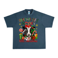 Midnight Navy have yourself a little christmas cow Urban Heavy Tee - CowGirlArtShop