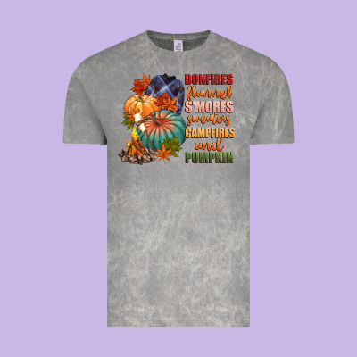 Bonfires Flannels Smores Campfires And Pu Vintage Tee Designed By Cowgirlartshop