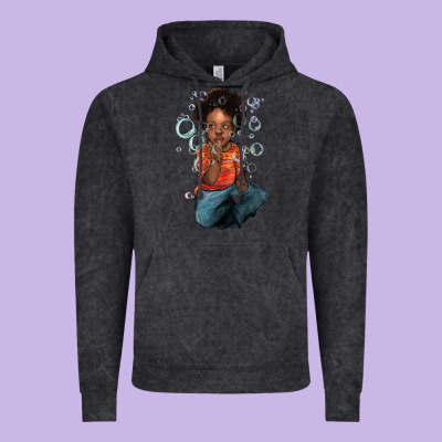 Afro Black Boy Vintage Hoodie Designed By Howdyjamesfarm