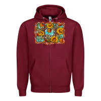 Burgundy Fall Zipper Hoodie - Artiststas