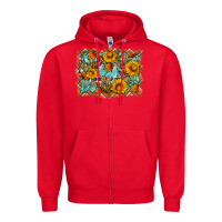 Red Fall Zipper Hoodie - Artiststas
