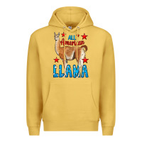 Antique Gold All American Lama Premium Hoodie - LillyAllenDesigns