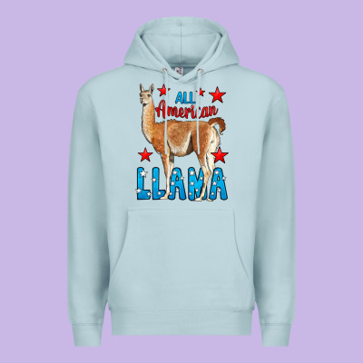 All American Lama Premium Hoodie Designed By Lillyallendesigns