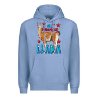 Colony Blue All American Lama Premium Hoodie - LillyAllenDesigns