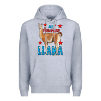 Heather Grey All American Lama Premium Hoodie - LillyAllenDesigns
