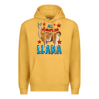Mustard All American Lama Premium Hoodie - LillyAllenDesigns
