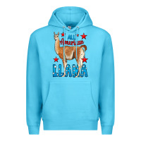 Ocean Blue All American Lama Premium Hoodie - LillyAllenDesigns