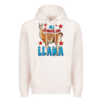 Pale Pink All American Lama Premium Hoodie - LillyAllenDesigns