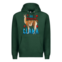 Sports Green All American Lama Premium Hoodie - LillyAllenDesigns