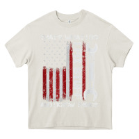 Cream That_s What I Do I Fix Stuff And I Know Things American Flag Heavy Core Tee - trangStudio