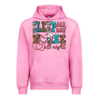 Fuchsia Pink sleep all day nurse all night Urban Hoodie - AdoDesignShop