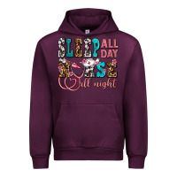 Mauve Wine sleep all day nurse all night Urban Hoodie - AdoDesignShop