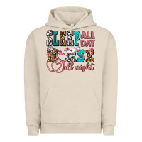 Pigment French Oak sleep all day nurse all night Urban Hoodie - AdoDesignShop